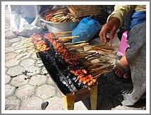 Sate made in traditional way