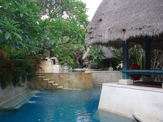 Lovely swimming pool at the Puri Santrian hotel