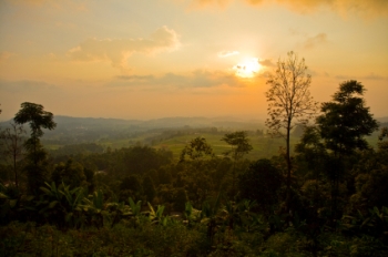 The view near Sukuh Temple near Solo The view near Sukuh Temple near Solo