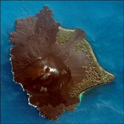 Krakatau view from the sky
